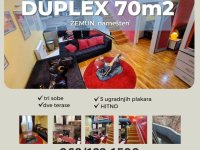 Zemun, duplex stan 70m2, hitno, povoljno :: Izdavanje Rentiranje Stan Oglasi Beograd